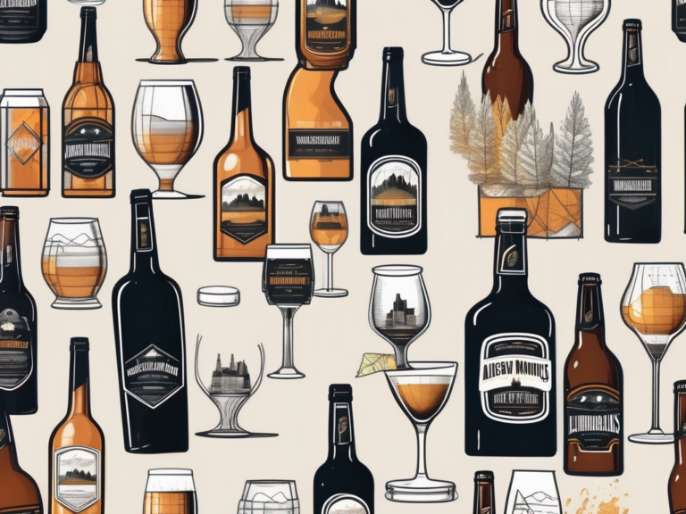 Various types of alcoholic beverages such as beer