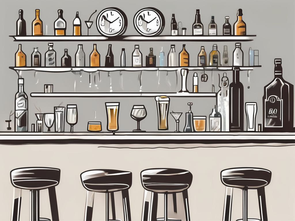 A bar setup in california